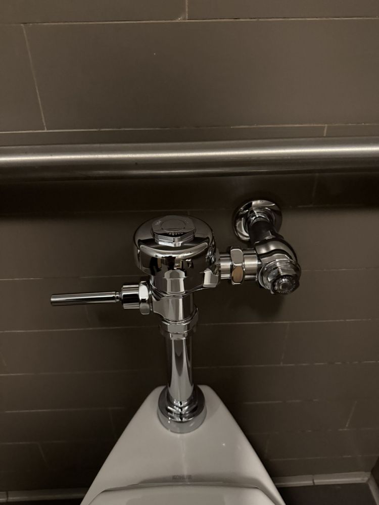 Commercial urinal flush valve service in Chicago facility